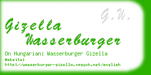 gizella wasserburger business card